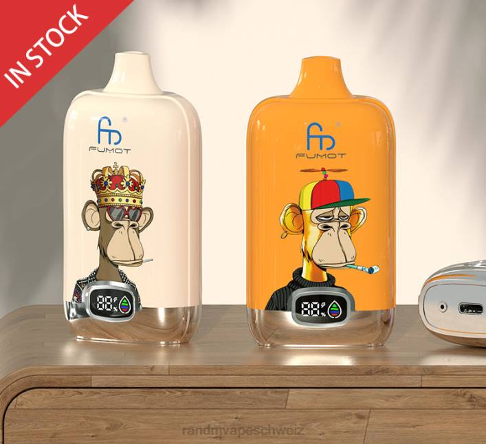 RandM Tornado Schweiz | Fumot Original RandM Digital Box 00P213 12000-Akku und Liquid-Display-Vape-Gerät gemischte Beeren